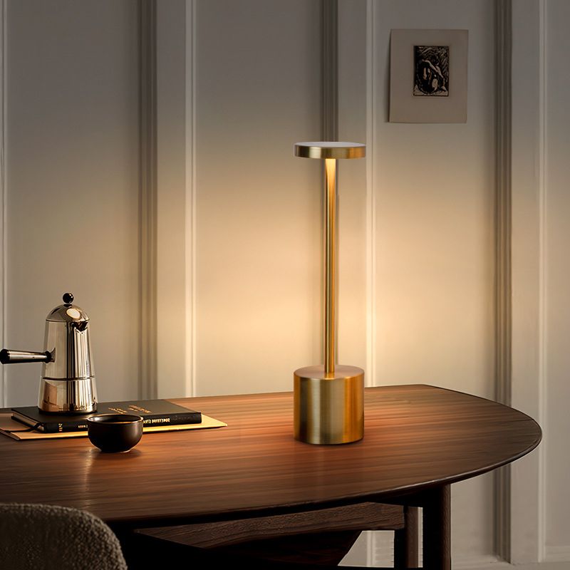 LED Table Lamp Cordless Rechargeable, Table Lamp Cordless Aluminium, Modern, Dimmable, Waterproof, Table Lamps Rechargeable USB for Bedside Outdoor Restaurant Living Room 
