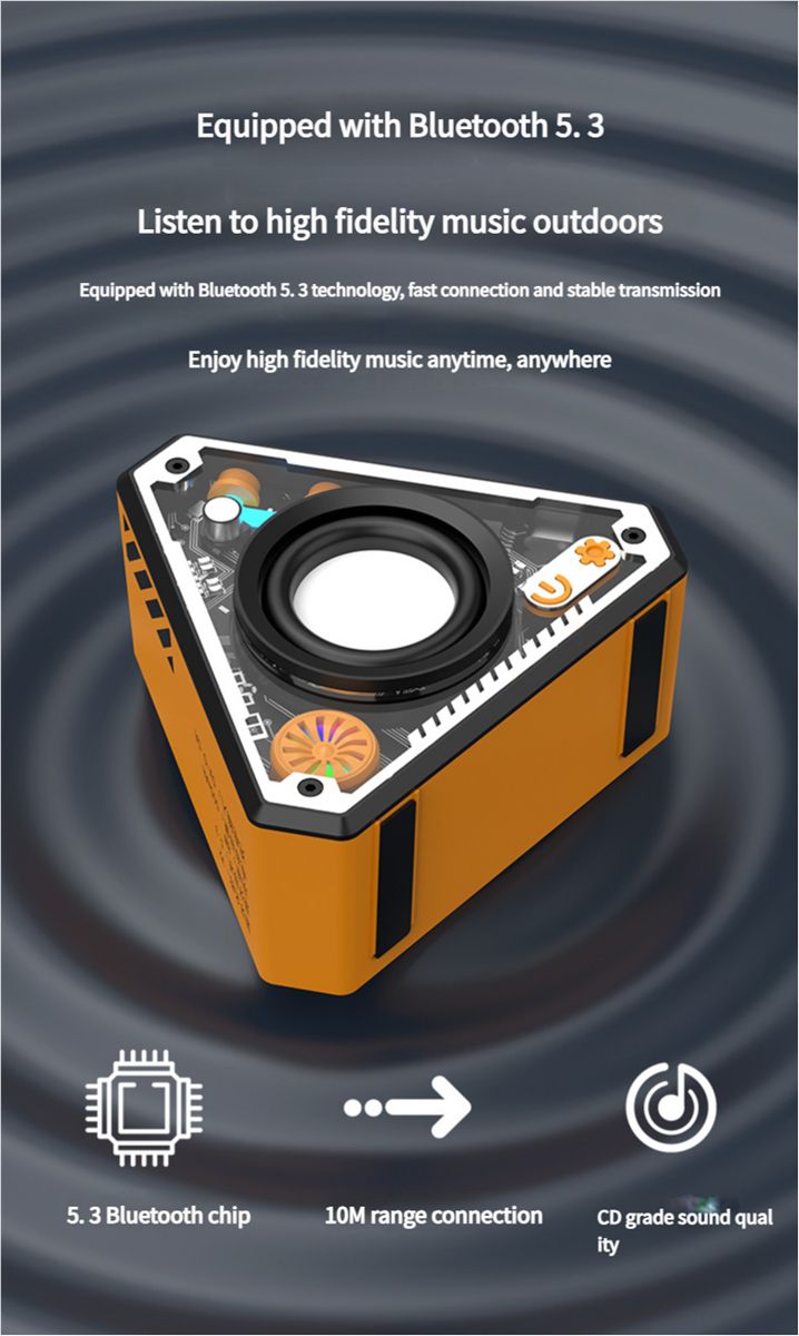 New professional mini desktop outdoor mecha bluetooth wireless mobile small speaker