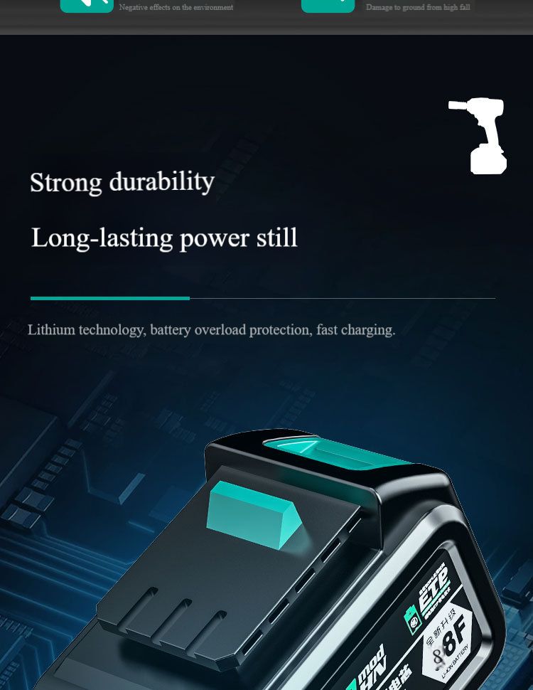 Electric wrench large torque multi-function brushless rechargeable impact lithium battery rack worker air cannon universal Dayi model
