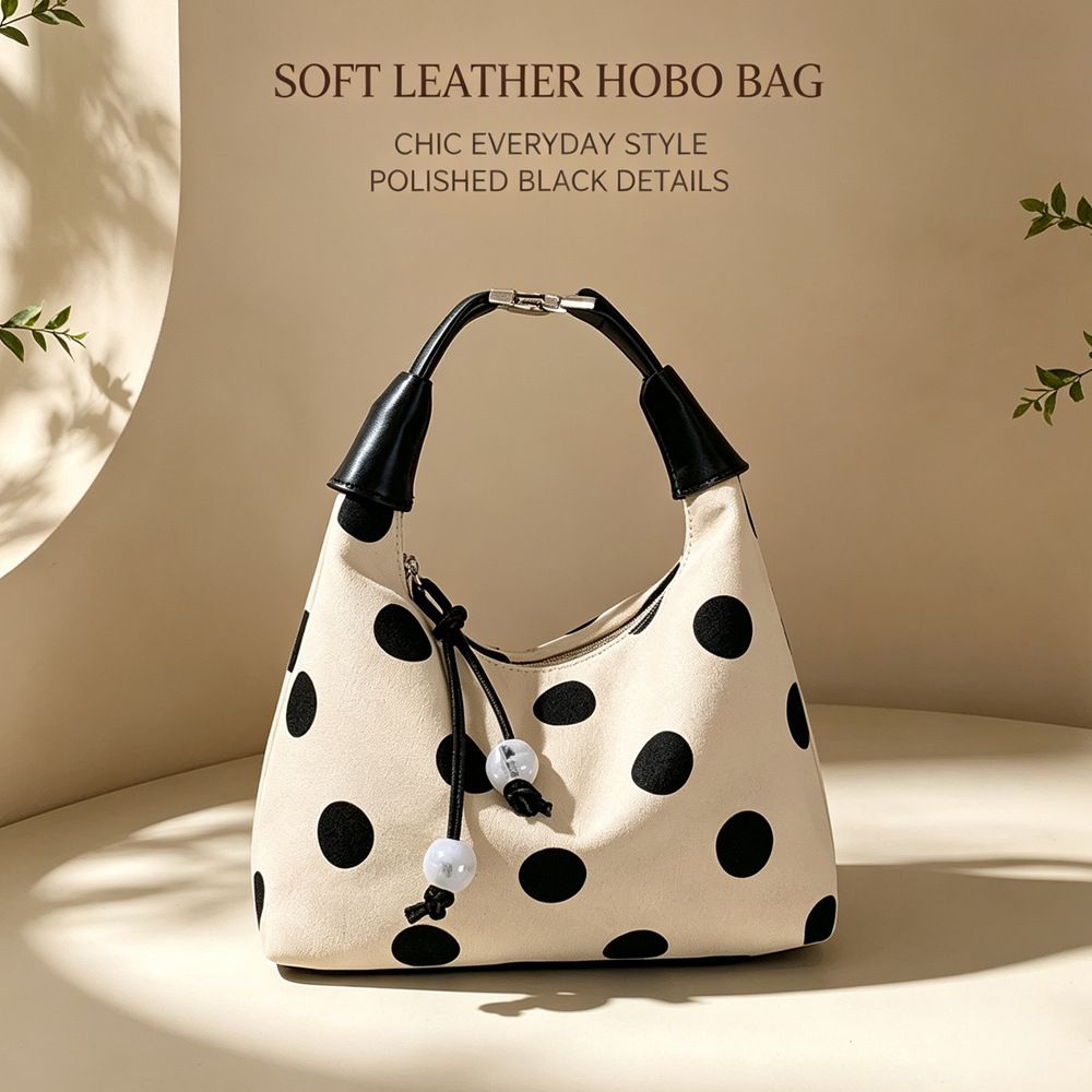 Niche Polka‑Dot Women’s Bag, Fashion Versatile Crossbody & Handheld Purse for Daily Commute

