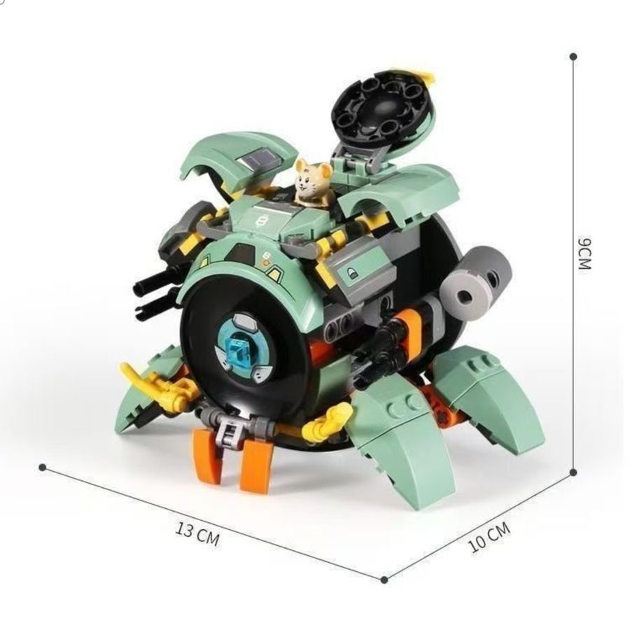  Wrecking Ball Overwatch LEGO Style Building Kit with Dust Cover & LED Lights