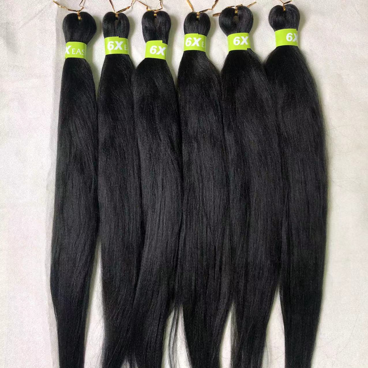 [Alices] 1B （BLACK）EZ-Braid 6pcs sets Wig Female Hair Salon Black