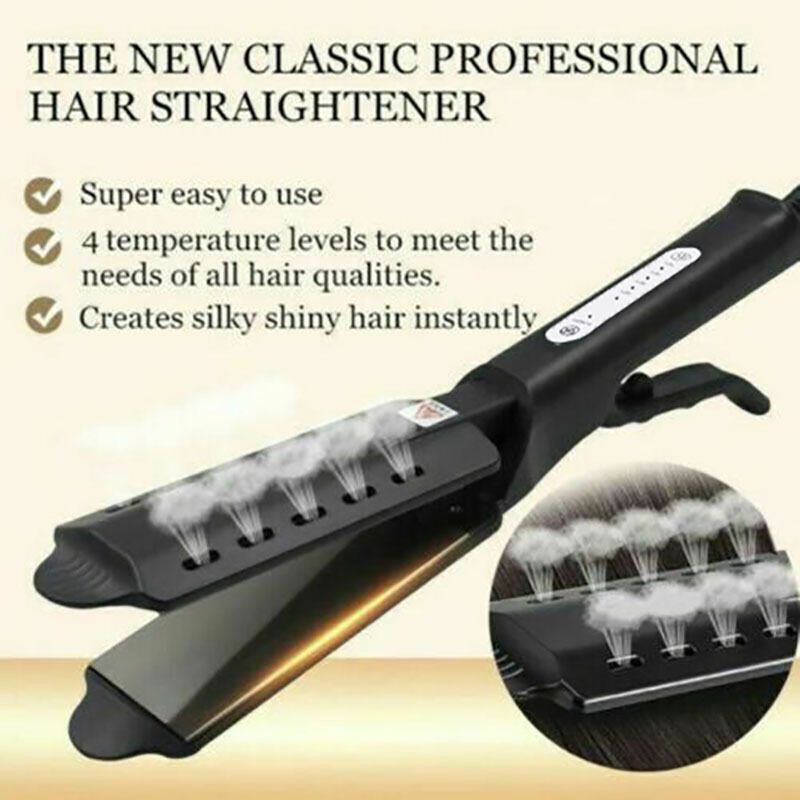 Hairstyle Four speed temperature adjustable straight hair clip, bangs clip, steam straightener, household hair styling tool CRRSHOP beauty care hair dressing 