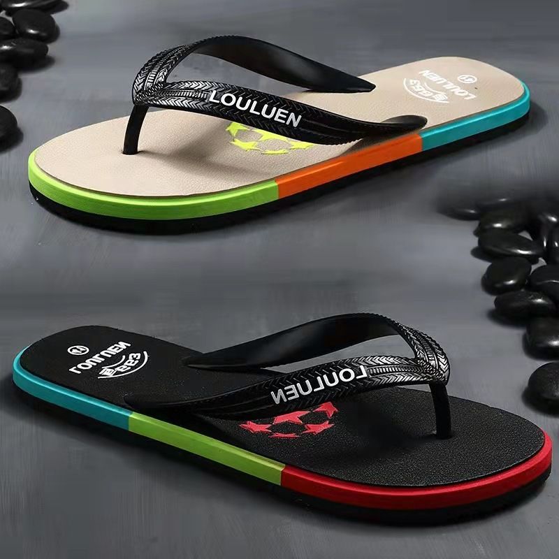 L-87 Personalized Outdoor Beach Casual Shoes Summer Flip Flops For Men Anti Slip Unisex Comfortable Men Beach Flip-flops Slippers