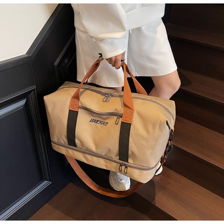 New yoga fitness bag, short-distance business trip large-capacity luggage storage bag, waterproof independent shoe compartment travel bag