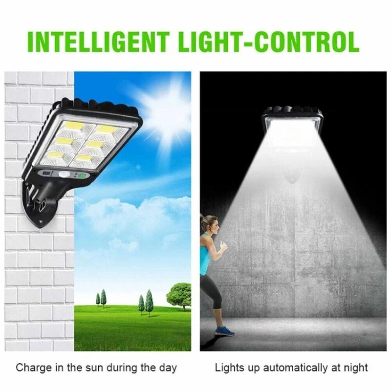 Super Bright Solar Powered Outdoor Wall Light, PIR Motion Sensor LED Security Lamp, IP65 Waterproof All-in-One Integrated Solar Street Light for Patio Yard Garden Garage
