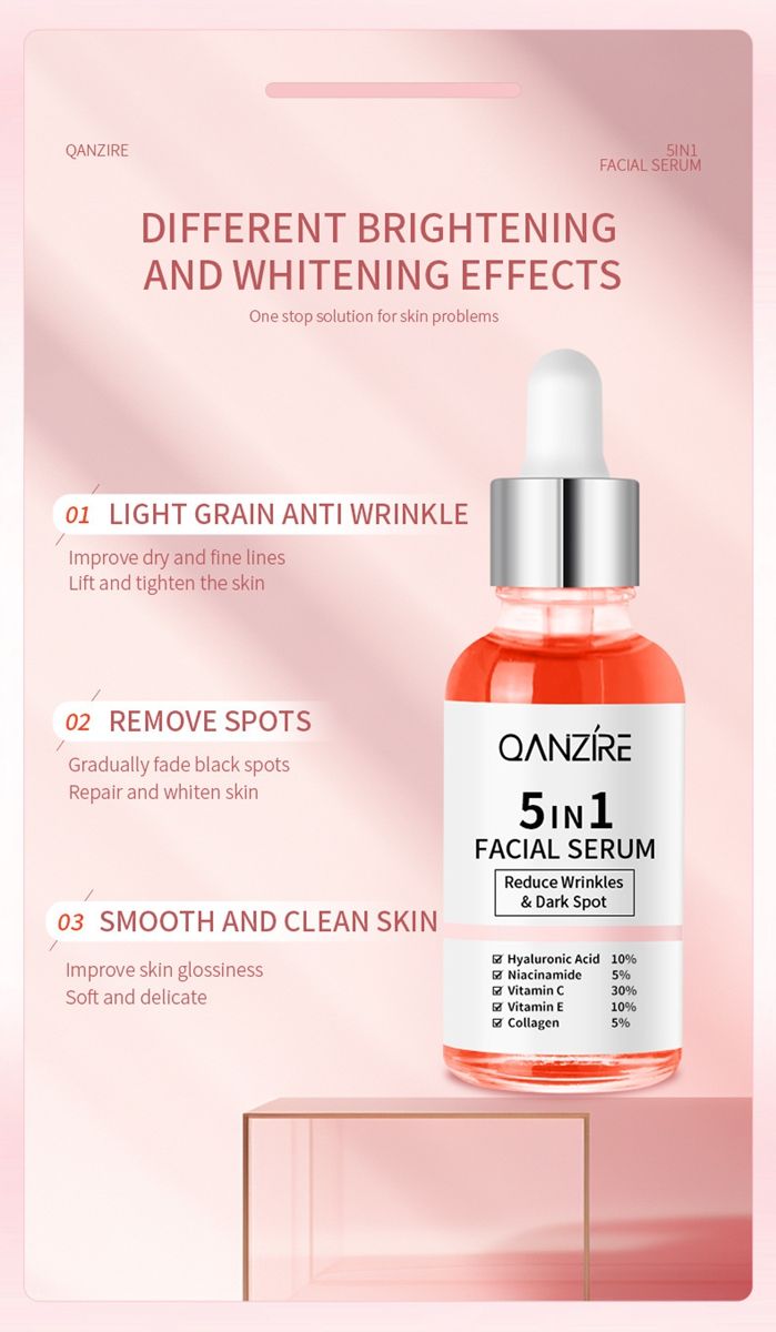 5in1 serum essence to brighten skin tone 5 in 1 skin care facial vc essence