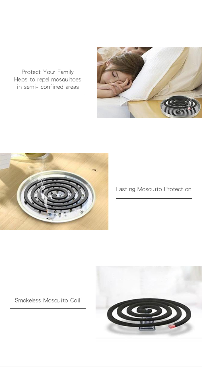 BHC Mosquito Repellent Coils with Harmless Micro-smoke Incense for Home,Camping,Outdoor;Outdoor Use(10 coils and 1 Coil Stand/Pack)