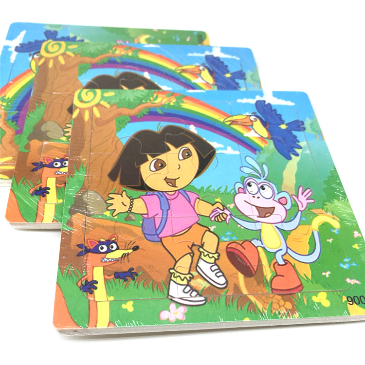 9 Pcs of Children's Wooden Puzzle (Dora)