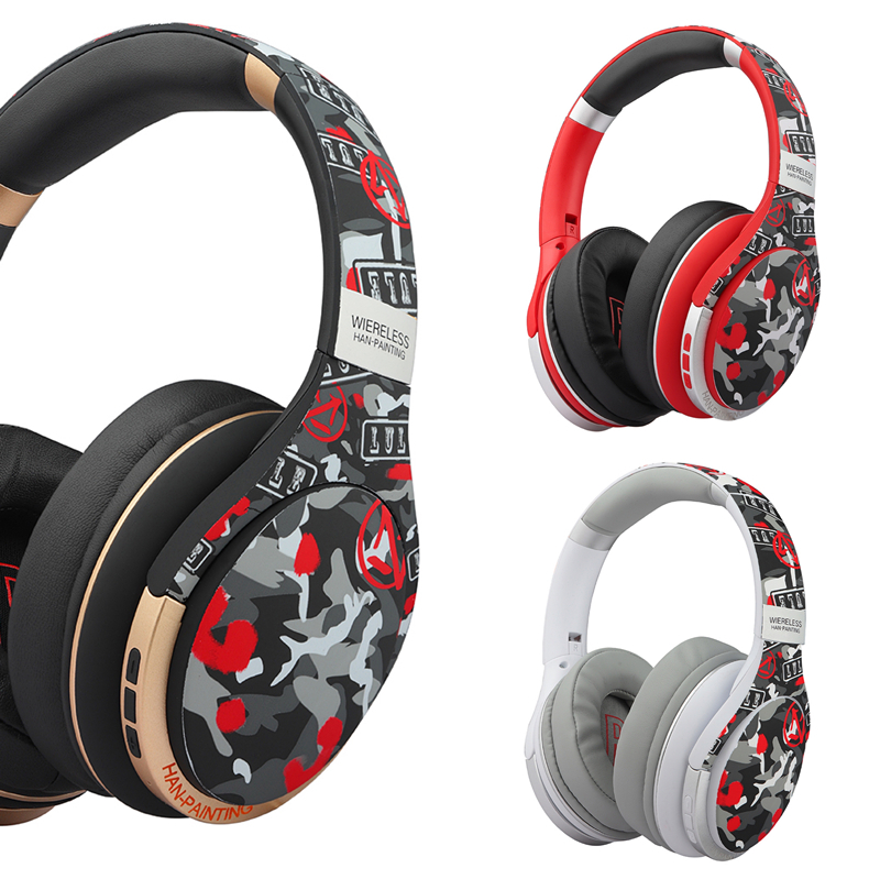 EL-A1 Bluetooth Headphones, Bluetooth 5.0 Headphones Over Ear with Deep Bass, Hi-Fi Sound and Soft Earpads Built-in Mic Wireless Headset