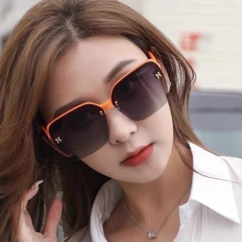 5279 Women's New Fashion Rimless Sunglasses Large Frame Square Sunglasses