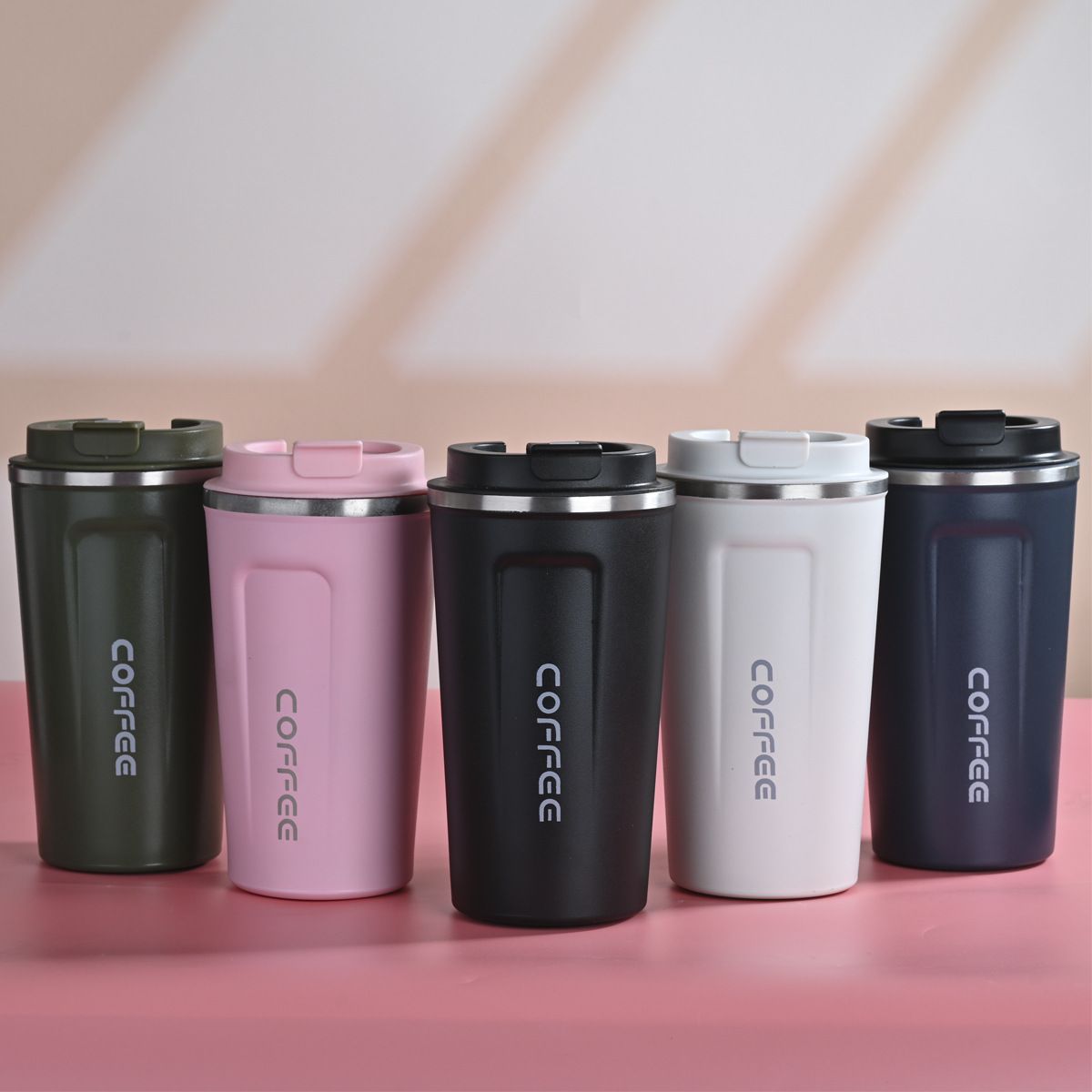 304 Stainless Steel Second-generation Coffee Cup Portable Car Carrying Thermos Cup Business Office Gift Water Cup Water Bottle