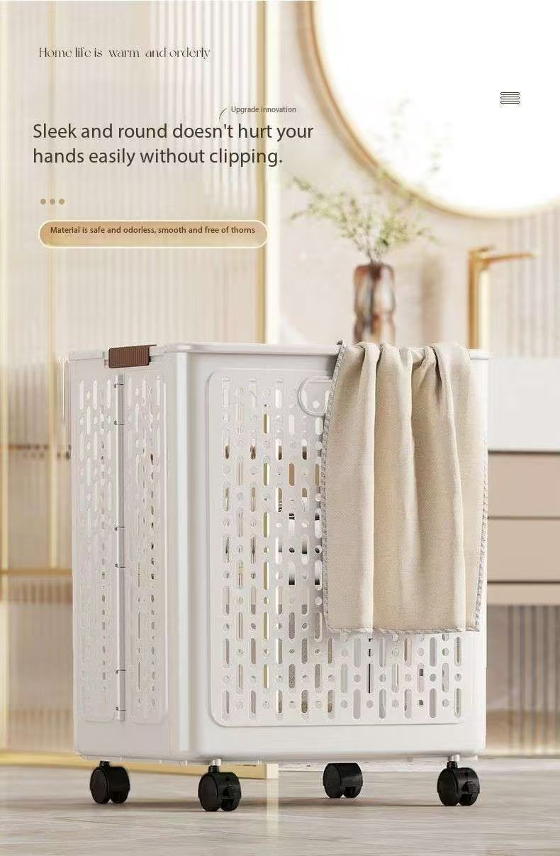 Dirty laundry basket with high aesthetic value, suitable for household use with large capacity and foldable bathroom and toilet storage basket
