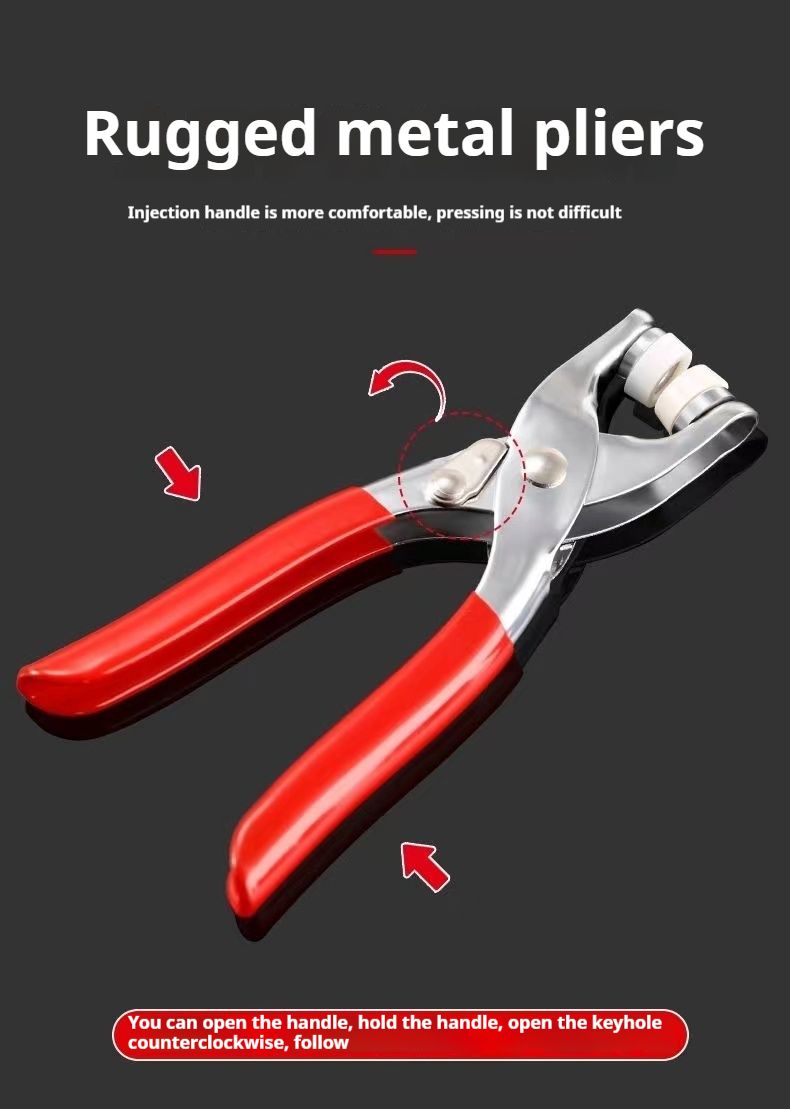 200 Sets 9.5mm Metal Prong Snaps Buttons with Fastener Pliers Press Tool Kit For Sewing and Leather and Craft