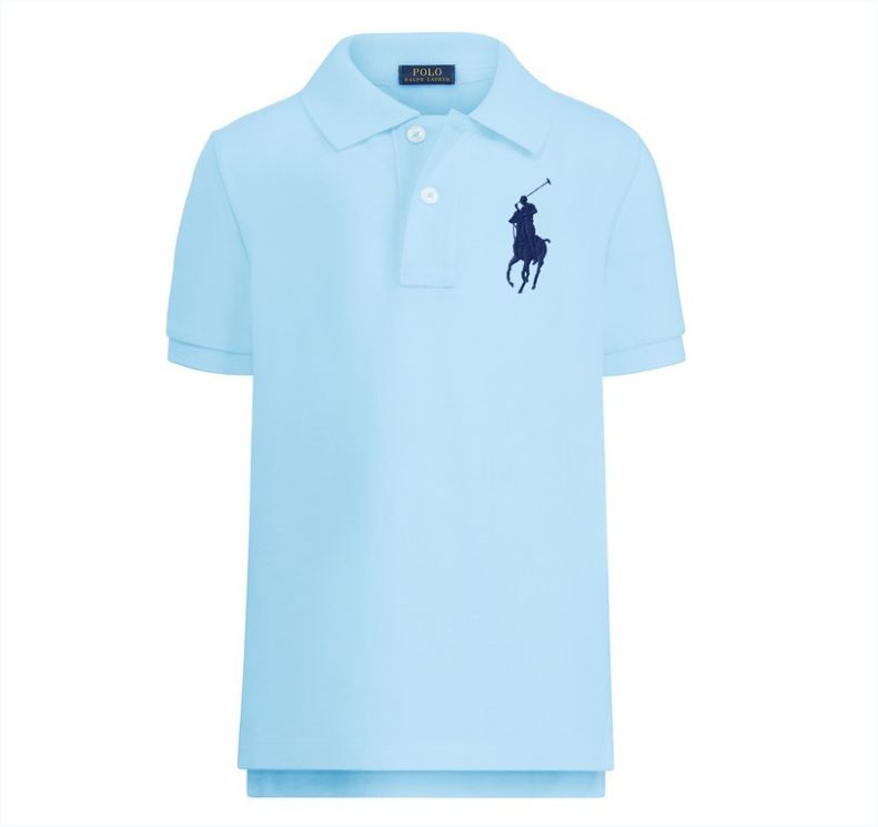 ICONIC MESH POLO SHIRT SEA BLUE COLOUR POLO RALPH LAUREN SHIRT SHORT SLEEVE.