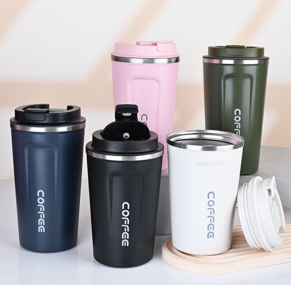 304 Stainless Steel Second-generation Coffee Cup Portable Car Carrying Thermos Cup Business Office Gift Water Cup Water Bottle