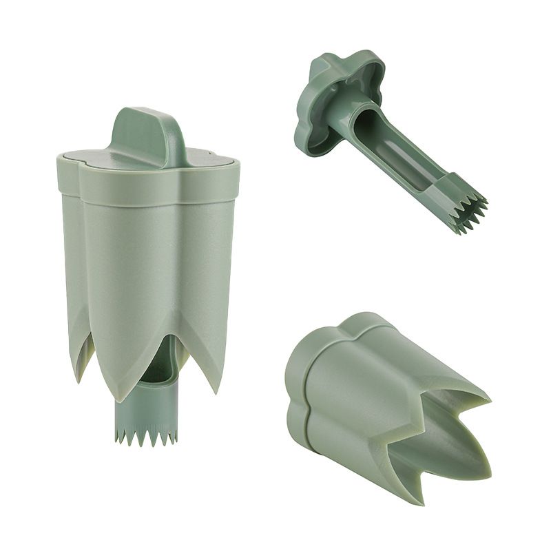 KM-1065 Multi-function Fruit And Vegetable Tool 2 In 1 Pepper Chili Bell Jalapeno Corer Seed Remover Pepper Chili Pepper Cutter Corer Slicer