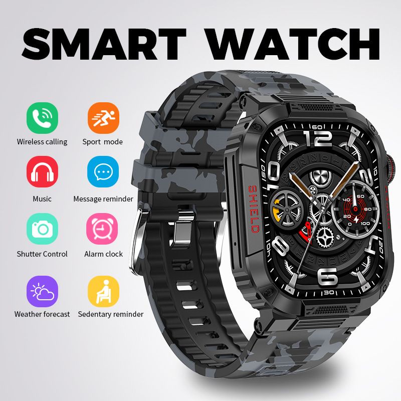 Multi‑Functional IP Daily Protection Smart Sport Watch, Bluetooth Calling, Heart Rate Reference, Music Control Phone Assistant Bracelet