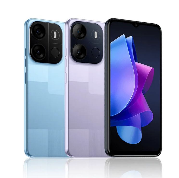 Tecno Pop 7 - 64GB ROM + 2GB/3GB RAM - 13MP AI Dual Camera -5MP Front Camera with Dual Flash - 5000mAh Large Battery-  Ambient light and distance sensor -Back Fingerprint - Octa-Core - Android 12(Go Edition)