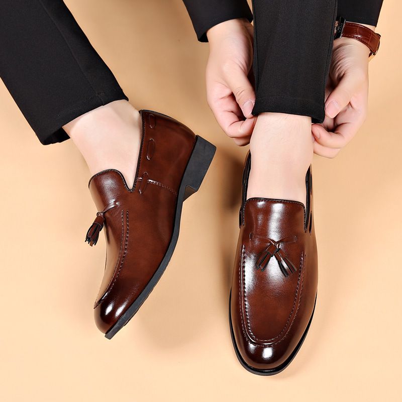 New leather shoes men large size business formal casual shoes wedding lace-up men's shoes 9923