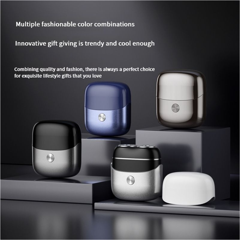 New mini electric shaver, fully washable with dual magnetic heads, suitable for home use and portable, men's facial hair trimmer