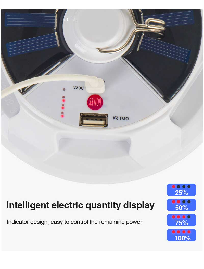 Glory lights Portable USB Rechargeable Remote Control Solar Charge Lantern LED Bulb Lamp Power Off Emergency Night Light Outdoor Camping Tent