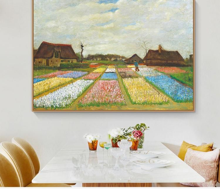 Framed Canvas Wall Art Starry Night by Vincent Van Gogh Impressionism Famous Painting Classic Oil Painting Style Artwork for Living Room Bedroom Office Wall Decor