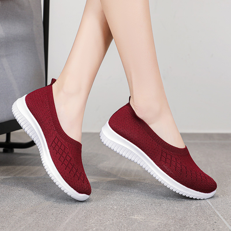 M3-0416 Mesh Shoes Women Summer Old Beijing Cloth Shoes Women's Shoes Breathable Hollow Mesh Casual Sneakers Women Middle-aged Mom Shoes