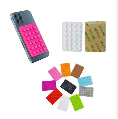  Rectangle Silicone Mobile Adhesive Hands Free Holder for Selfies and Videos Sucker