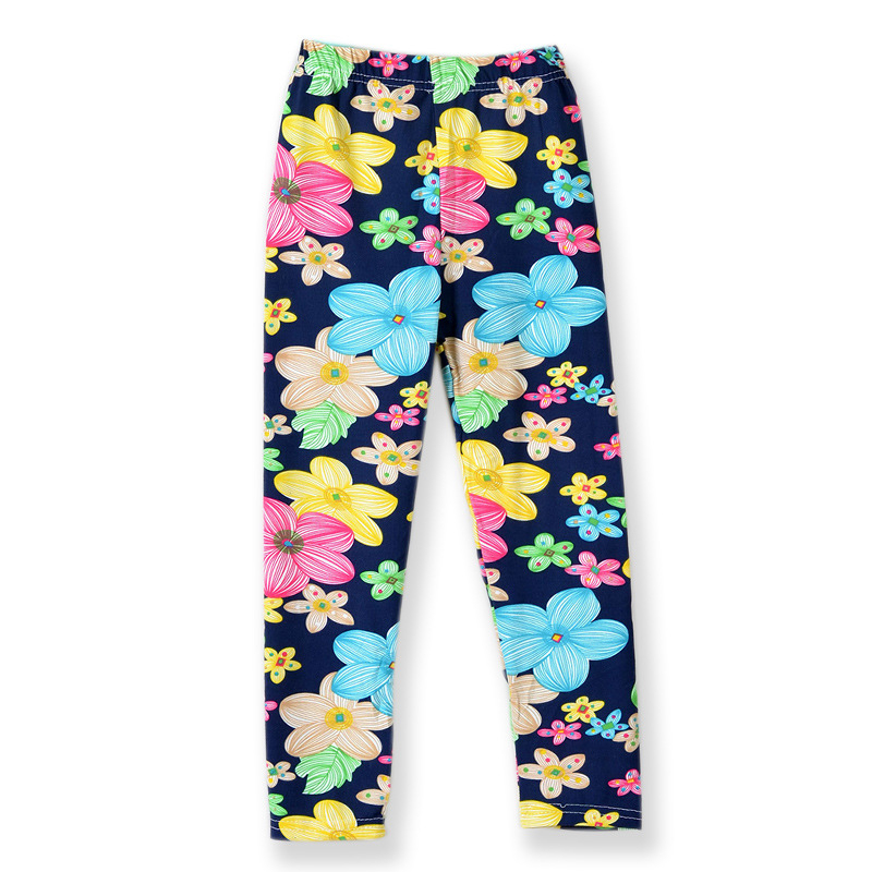 Girls Leggings Printing Flower Legging Infantil Para Menina Toddler Classic Leggings 2-14y Baby Girl Pencil Pants Kids Trousers
