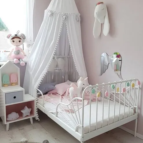Baby Bedding Round Dome Bed Canopy Kids Play Tent Hanging Mosquito Net  Curtain for Baby Kids Reading Playing Sleeping Room Decoration