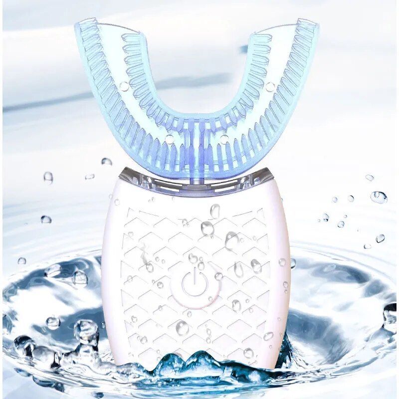 Silicone Automatic U Type Sonic Electric Toothbrush Teeth Cleaning Ultrasonic Teeth Tooth Brush Ultrasonic 360 Degree Toothbrush