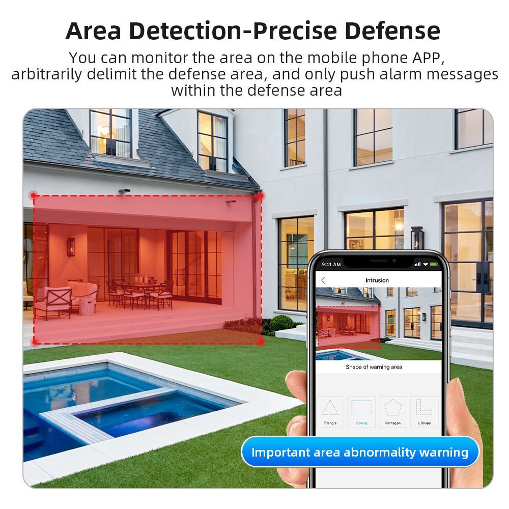 2K Security Camera Indoor-360 Cameras for Home Security and One-Tap Call, Elderly/Cat/Baby/Nanny, Motion Alert, Intelligent Tracking, 2.4GHz WiFi Only, Work with Alexa/Google Home