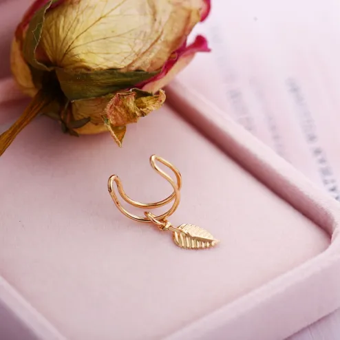 Cheap Ear Cuff Gold Leaves Non-Piercing Ear Clips Fake Cartilage Earrings  Clip Earrings for Women Men Jewelry Gifts