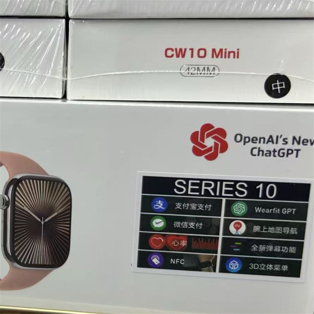 WearFIT CW10 Mini Smartwatch – AI ChatGPT, NFC Payments, 42mm Fitness Tracker – Best Price in GH!"