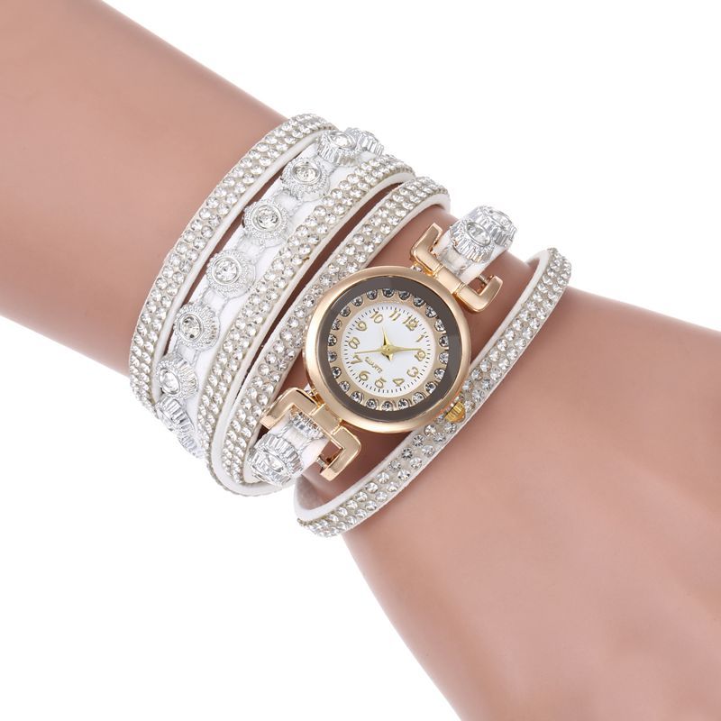 New winding strap small circular watch, simple and fashionable casual women's watch