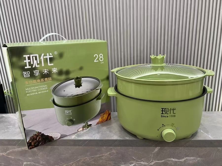New non-stick electric cooker dormitory multi-functional small household instant noodle pot frying pan electric hot pot instant food pot