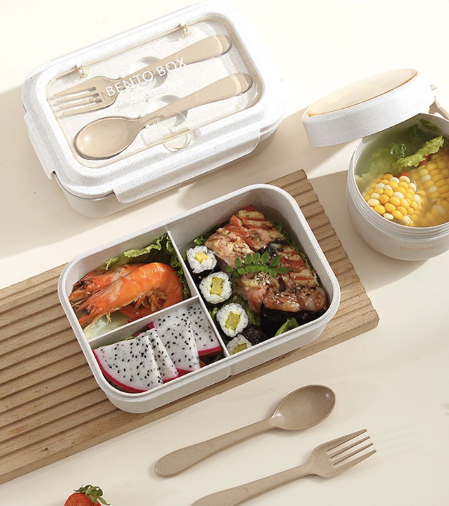 Lunch Box for Office Workers Lunch Box for Girls Light Food Weight Loss Separated Lunch Box for Students Kitchen Dining Storage Travel To-Go Food Containers