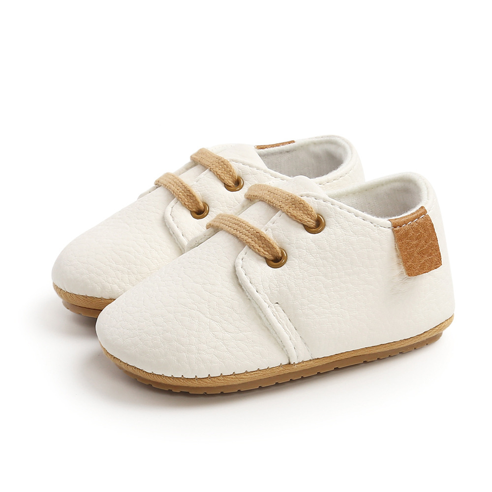 1976 baby oxford shoes lace-up non-slip sneakers soft rubber sole baby shoes