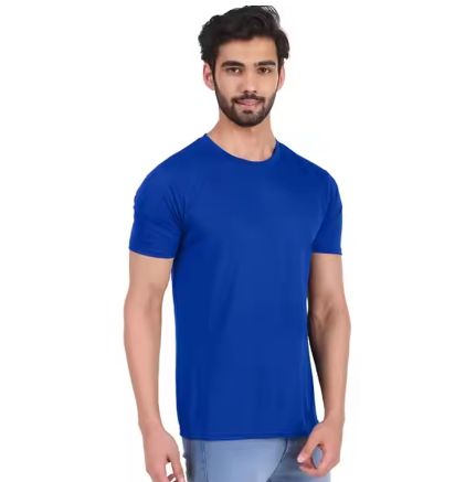 Custom Printing Blank Men's T-shirts 100% Polyester Sports Tee Shirt Tops Unisex Gym Plain T-Shirts