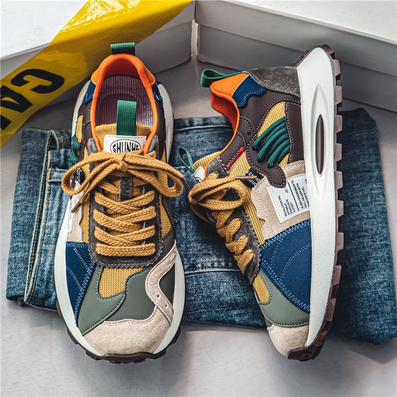 2024 autumn men's new lightweight thick soled Forrest Gump sports shoes men's trend all low-top casual shoes AC179