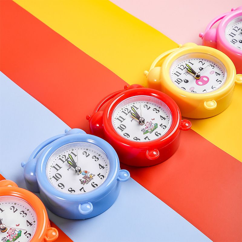 8879 New Creative Gift Cartoon Children's Personalized Small Alarm Clock for Students Simple Desktop Bedroom Bedside Clock