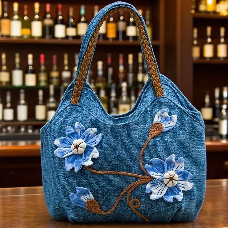 Women's fashion handbag, ethnic style retro mom handbag, mom go out convenient bag
