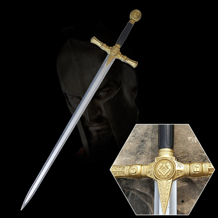 115CM Masonic Regalia Knights Templar Sword Freemason Sword for Cosplay Stage Show