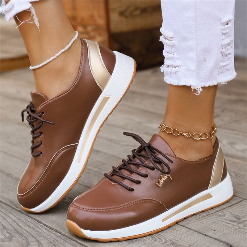 Large size lace-up sports shoes women 2024 summer new explosive casual women's single shoes 123