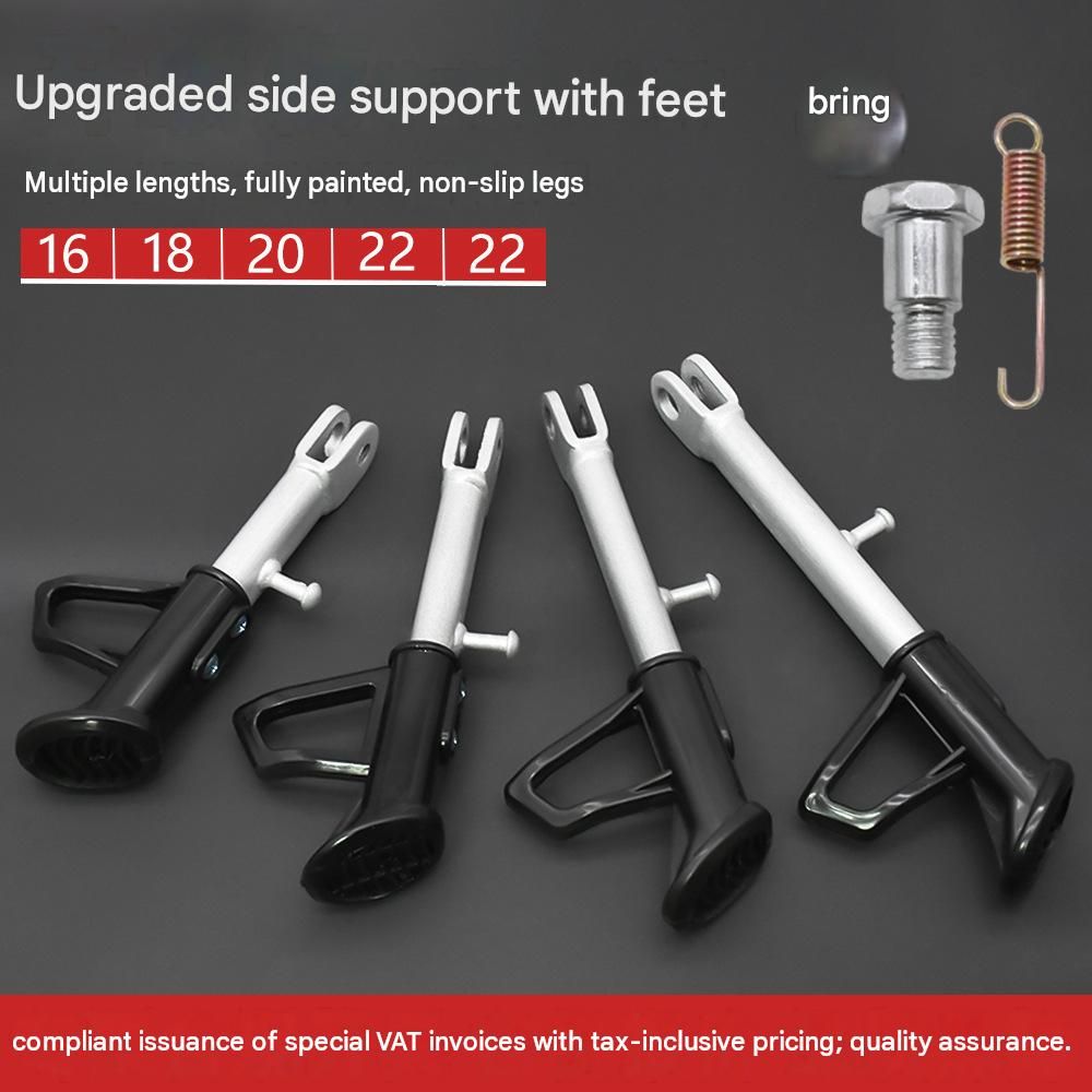 Motorcycle & Electric Scooter Side Kickstand, Single Side Parking Stand, Side Support Bracket, Replacement Foot Stand Kick Ladder, Motorbike Side Stand Spare Parts
