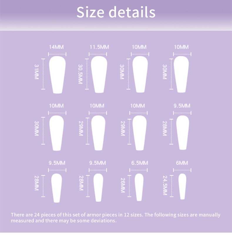 JP1169 Extra Long Coffin Press on Nails, 24Pcs Glossy Ballerina Acrylic Nails, Cookies Graphic False Nails with Design Full Cover Fake Nails for Women & Girls