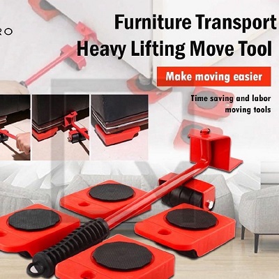 5pcs Moves Furniture Tool Transport Shifter Moving Wheel Slider Remover Roller Moving Tools Heavy Easily Lift Heavy Objects