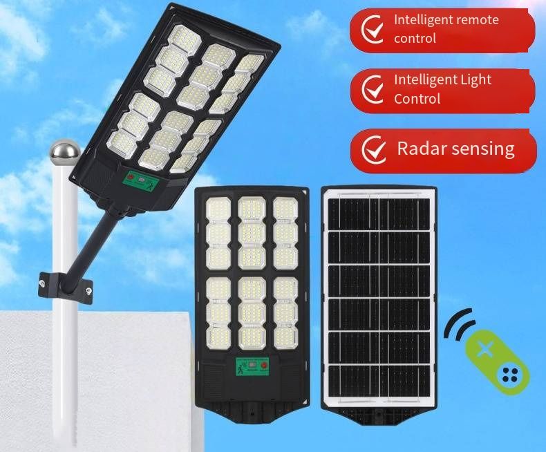 Smart Solar Street Light Human Body Induction Light Control LED Outdoor Wall Lamp Waterproof Energy Saving Courtyard Garden Villa Yard Lighting Fixture