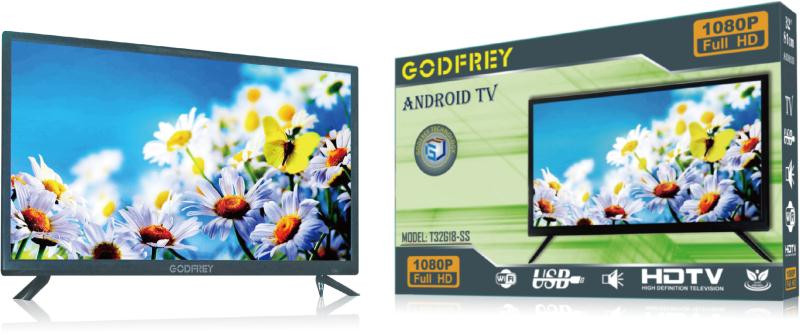 GODFREY 32" ANDROID SAMRT TV 1080P FULL HD/USB MOVIE/HDTV/AV MODE/2.0CH SPEAKER